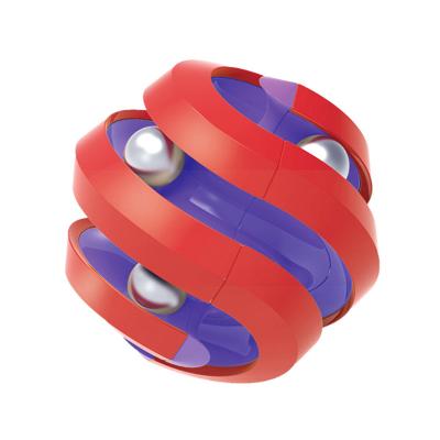 China Second Generation Plastic Creative Arc Ball Novelty Orbit Toy Ball Finger Spinning Upper Infinite Cube Creative Toy for sale