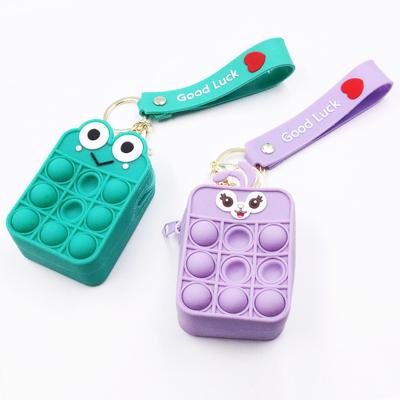 China Amazon Cute Cartoon Style Cartoon Pastel Children's Popular Toys Mini Coin Purse Push Bubble Pendant Small Purse for sale