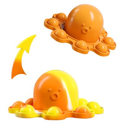 China Silicone Octopus Popple Push-Pull Bubble Can Be Flipped Toy, Sensory Key Chain Unzip Bundle, Stabilization Annealing ADHA Autism for sale