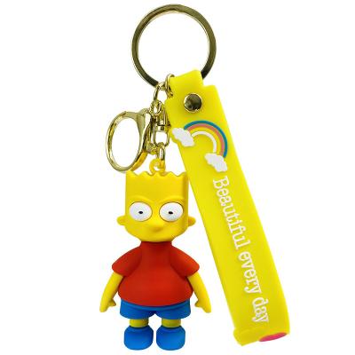 China Cute car key jewelry 3D cartoon keychains, children's and girls' backpack decoration accessories, hot cartoon image toys and gifts for sale