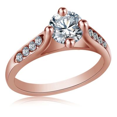 China Romantic Korean Diamond Ring Delicate Engagement Rings Queen Crown Couples Ring for sale