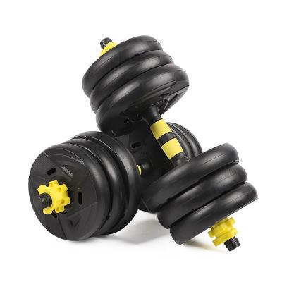 China Detachable Weight Gym 10KG Dumbbell Custom Rubber Coated Pair Logo Set Home Use 40kg Dumbbell Barbell Set for sale