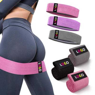 China Low MOQ Fabric Exercise Band Thickened Hip Circle Printed Fabric Booty Band Gym Fitness Resistance Band for sale