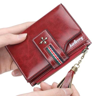 China Hot Selling RFID Females Clutches Wallet Women Wallet With Red Leather Fashion Strap Long Zipper Australia India Black Bag for sale