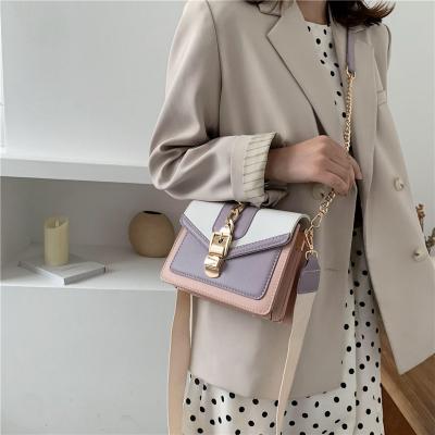 China High Quality Designer Square Handbags Small Contrast Color Ladies Shoulder Bag Luxury Women Brand Cross - Body Bags Purses for sale