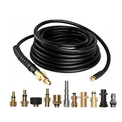 China Sewer Toilet Drain Cleaning Hose 2300 PSI Dredge Hose Machine Sewage Pipe High Pressure Cleaning Couplers Fit For Kacheri/Lavor for sale