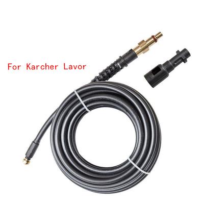 China 15M Sewer Car Joint Dredge Cleaning High Pressure Hose with Back 4 Holes Connect Explosion Proof Sewer Dredge Hose Compatible with LAVOR and KARCHERK for sale