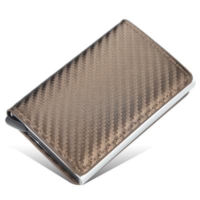 China High Quality GS434 RFID Blocking Card Wallet PU Leather Men and Women Pop Up Credit Card Holder for sale