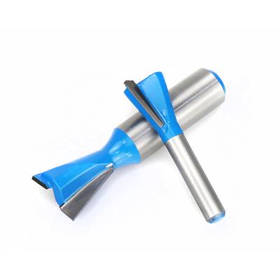 China CNC Process Wood Woodworking 1/4 Shank Professional Grade Flush Trimming Router Bit Top Bearing Double Flutes Straight Bits for sale