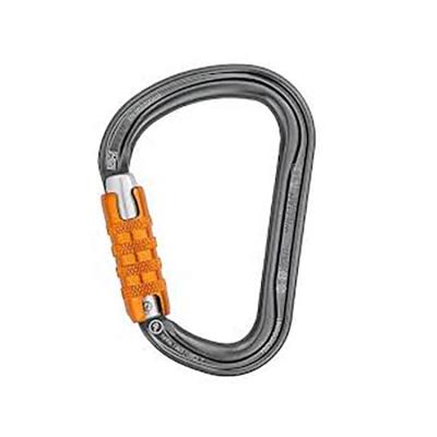 China Heavy Industry High Quality customized black metal clip hook spring 12KN aluminum locking climbing hammock carabiner for sale