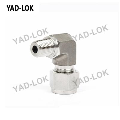 China Hot Selling High Quality NPT, BSP, ISO, Male 90 DIN Degees Elbow Tube YAD-LOK Water Fittings for sale