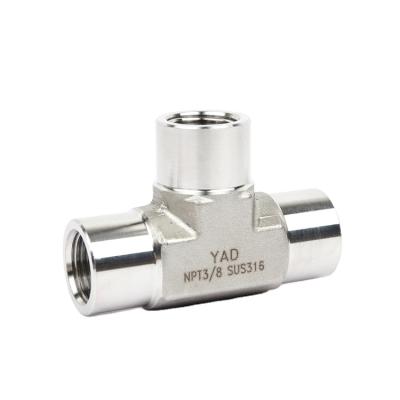 China YAD-LOK Water High Quality NPT 1/2 Inch Hose Fitting Tee Female Threaded Adapter for sale