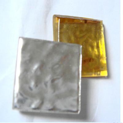 China Modern Real 18k Gold Flat Glass Mosaic VIRGIN GLASS MOSAIC TILE for sale