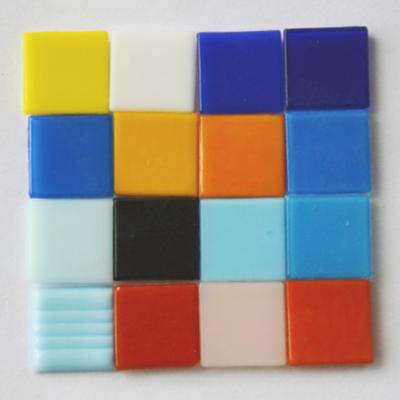 China Minimalist Colorful Backsplash Mini Glaze Jade Glass Mosaic Tile For Mosaic Craft Materials for sale