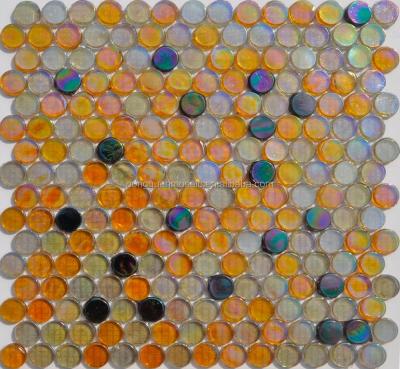 China Oval Glass Mosaic Tile Rhombus Slab Parquet Bathroom Slabs Mosaic Tiles for sale