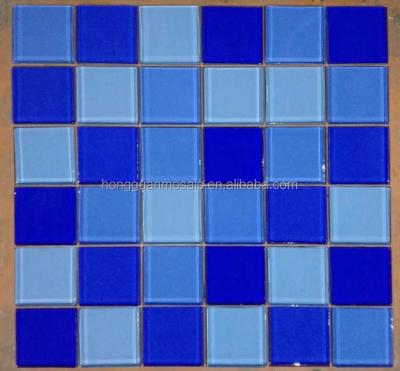 China Traditional GLASS MOSAIC TILE Blue Mosaic Tile for sale