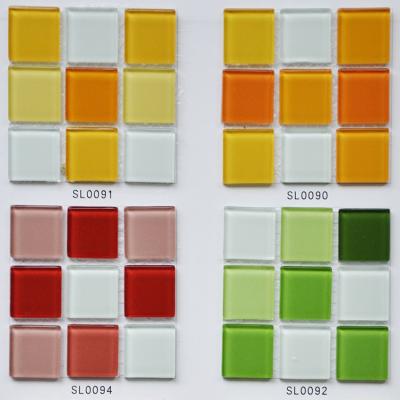 China Interior Decoration Mosaik Crystal Glass Mosaic For Swimming Pool Mosaic Blue for sale