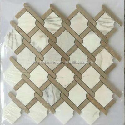 China Swimming Pool Outdoor Natural Marble Stone Mosaic for sale