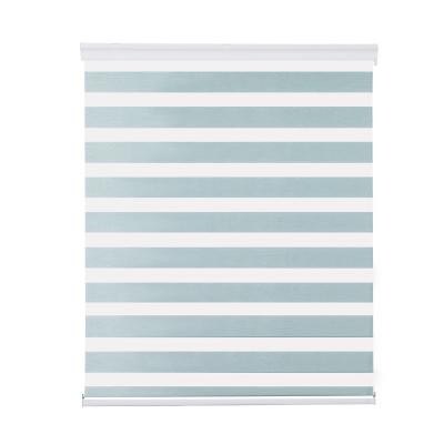 China Modern High Quality Indoor Double Layer Blackout Korean style sunshade soft Zebra blinds aluminum zebra roller blinds for sale