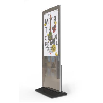 China Indoor Android Huge Interactive Fitness System Touch Screen Gym Touch Screen Standing Floor Mirror for sale