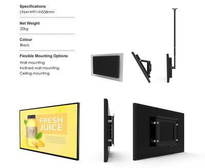 China 65 Inch TFT Android Indoor Custom Indoor Video Wall Mounted Digital Signage Tech Support Online Support 1 YEAR for sale