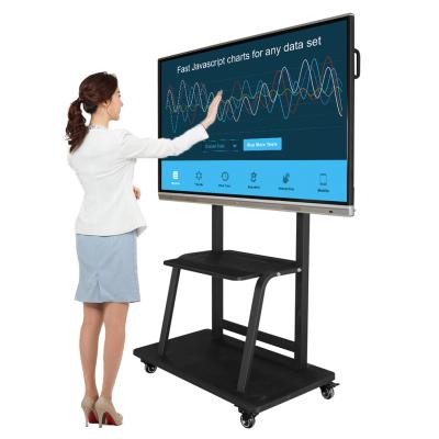 China Custom 55 65 75 85 86 Inch 4k Smart Board Finger Touch Screen Teacher Electronic Interactive Whiteboard 65inches for sale