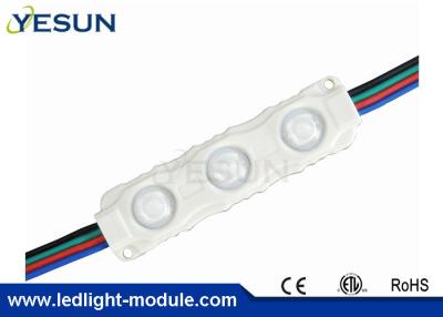 China 3-LED SMD5050 RGB LED Module For Outdoor Signage 0.72W  With 160 Degree Lens for sale