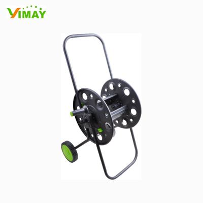 China Adjustable Garden Metal Hose Reel With Wheel for sale