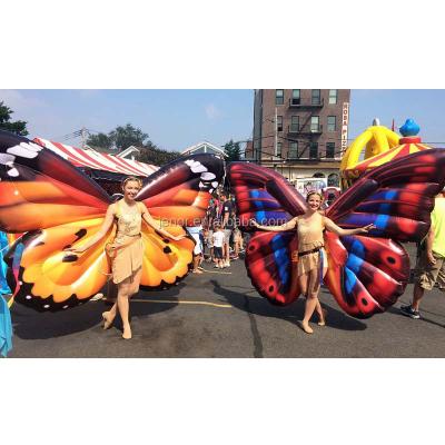 China Decoration Parade Performance Giant Inflatable Butterfly Costume Dress for sale