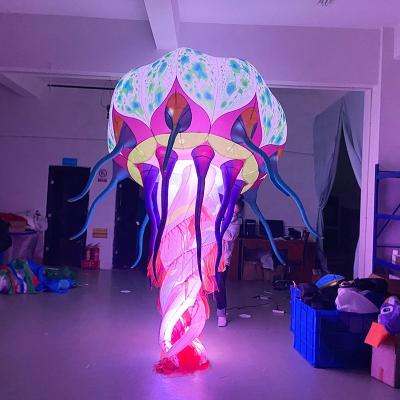 China Free Shipping Outdoor Colorful Inflatable Decoration LED Jellyfish Outlet Lighting Decoration For Ceiling Party for sale