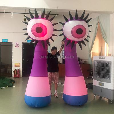 China Decoration Lighting Inflatable Eye Tree Tube For Halloween Party Decoration for sale