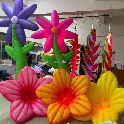 China Outdoor Stage Decoration Inflatable Lighting Event Decoration Flowers Model For Mall Party for sale