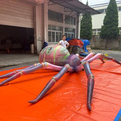 China Free Shipping Decoration RTS Halloween Inflatable Decor Spider Art For Outdoor Building Wall Hanging for sale