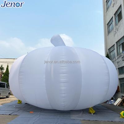 China Decoration Graffiti Giant White Inflatable Pumpkin Art Model for Halloween Party Decoration for sale