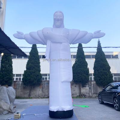 China Giant White Inflatable Jesus Statue Cartoon Model Decoration for Outdoor Event Decoration for sale