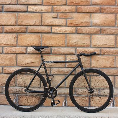 China Fixed Bike Steel Single City Fixie Handlebars Fog Horn Speed ​​Bike 700C Spoke Wheel Magnesium Alloy Fixed Gear Bike for sale