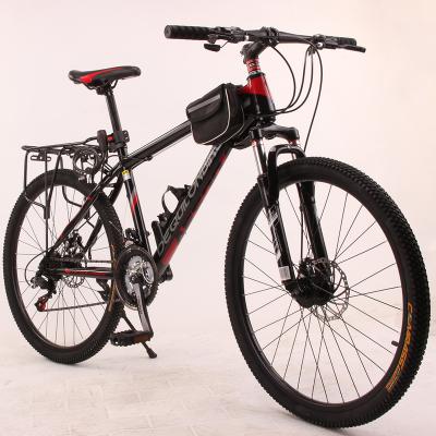 China Steel Duty Bike Disc Brake Mountain Bike Steel Duty Mountain Bike with Rack and Tool Bag for sale