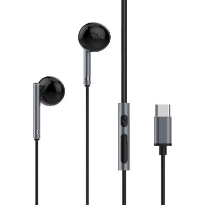 China 2022 In-Ear Metal Earphone Type C In-Ear Wired Earphone With MIC Low Noise ANC High Fidelity Type C Headphones For Wholesale for sale