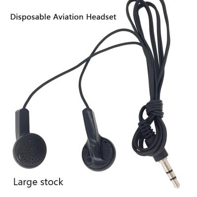 China In-ear In-ear wired headphones low price cheap airline headphones aviation headset disposable bus earbuds with MIC for sale