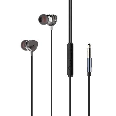 China Factory Wholesale OEM In-Ear In Ear 35mm Earphone Headphone Metal Super Deep Bass Wired Earphone With Microphone for sale