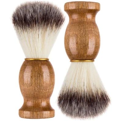 China Shaving Brush Wood Handle Shaving Brush Badger Beard Brush Men Barber Salon Facial Neck Hair Cleaning Razor Brushes Bath Nice Supplies Gift for sale