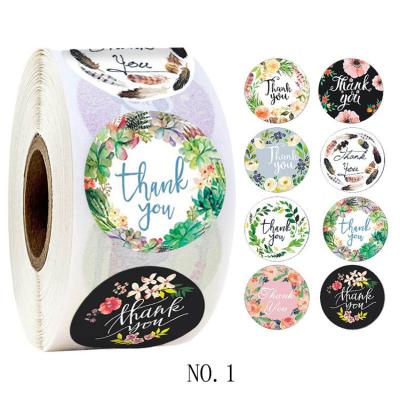 China Decorative Sticker 1.5inch Thank You Stickers Scrapbooking Seal Stickers Label For Present Baked Adhesive Envelope Package Sticker Business for sale