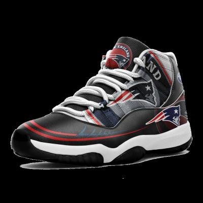 China Durable Wholesale National Patriots Football Team Print Design Sneakers Fashion Basketball Shoes Breathable aj11 Sports Shoes for sale