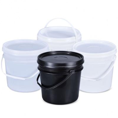 China Eco-friendly 4L industrial use food packaging plastic paint bucket with lid and handle for sale