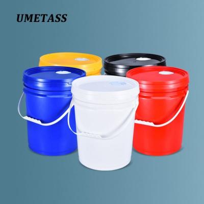 China 18L Large Eco-friendly Chemical Plastic Water Pail Bucket With Lid And Handle for sale