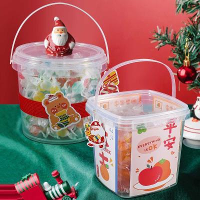 China Eco-friendly Christmas Best Selling1 Liter Thicken Decorative Plastic Buckets With Handle PP Material Gift Toy Package for sale