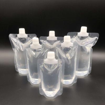 China Recyclable Reusable Plastic Wine Beverage Package Travel Bag Beverage Alcohol Liquid Packaging Spout Pouch for sale