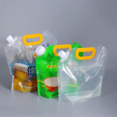 China Collapsible Portable LDPE Beverage Sink Containers 5 Liter Recyclable Gallon Storage Packaging Spout Pouch Water Plastic Bag for sale