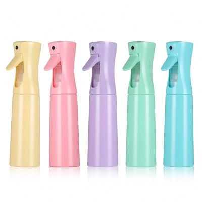 China Pressing Sprayers 200ml 300ml Spray Plastic Bottle Misty Trigger Macaron Color Water Barber Hair Fine Mist Continuous for sale