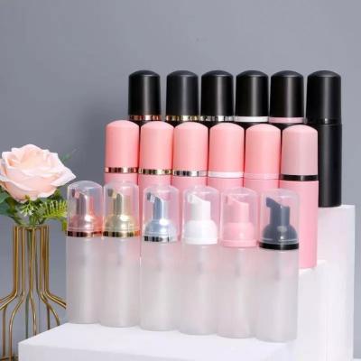 China God Pink PET Cosmetic Empty Frosted Foaming Cosmetic Pump Bottle for sale